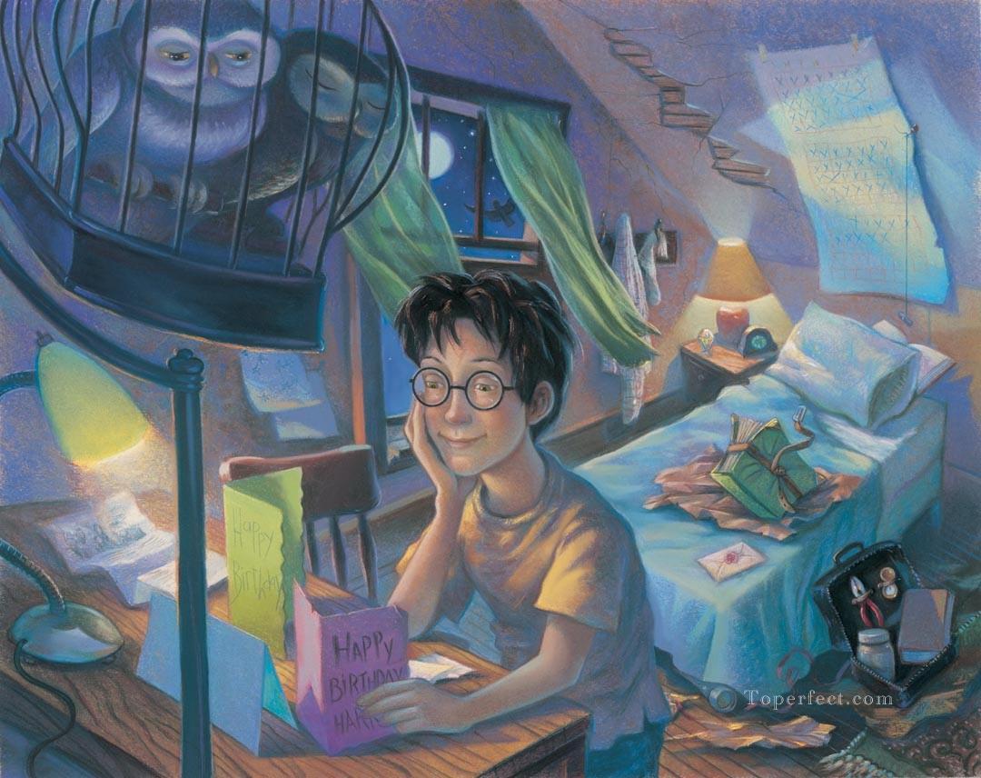 harry potter and owls cartoon for kids Oil Paintings